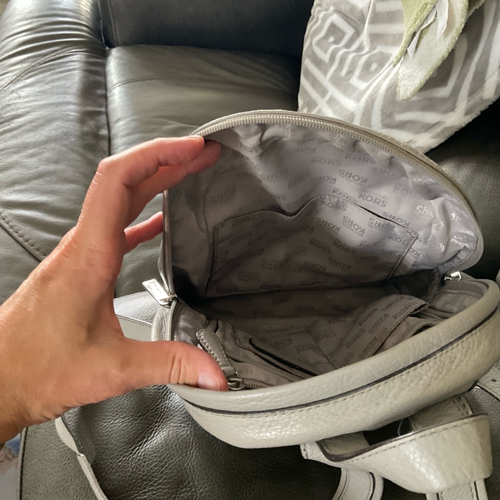 Michael Kors Light Gray Backpack - image 6